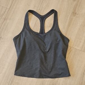 Prana Racerback Tank Top Built In Bra Green Size Largw